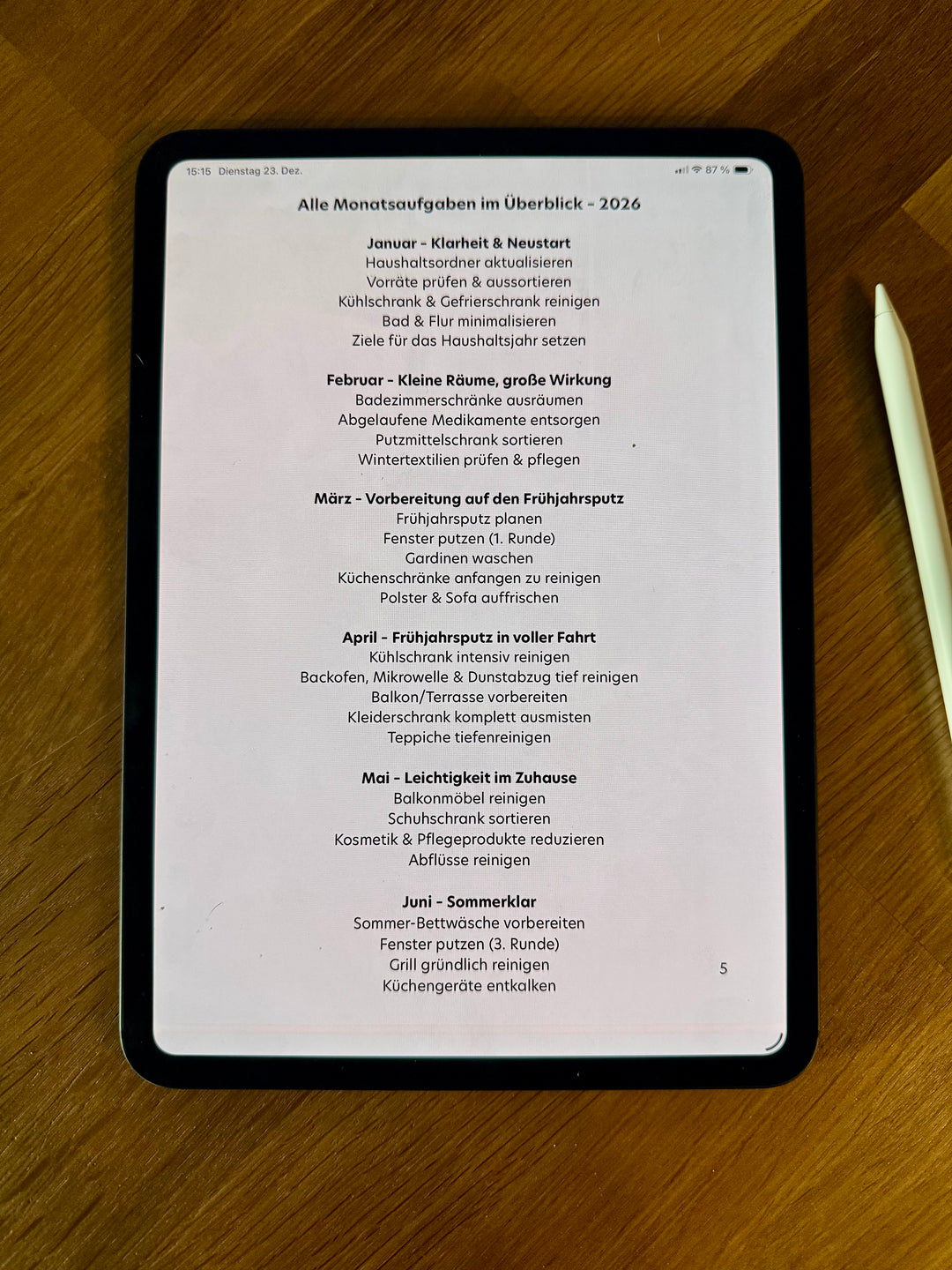 Haushaltsplaner 2026 - Download!