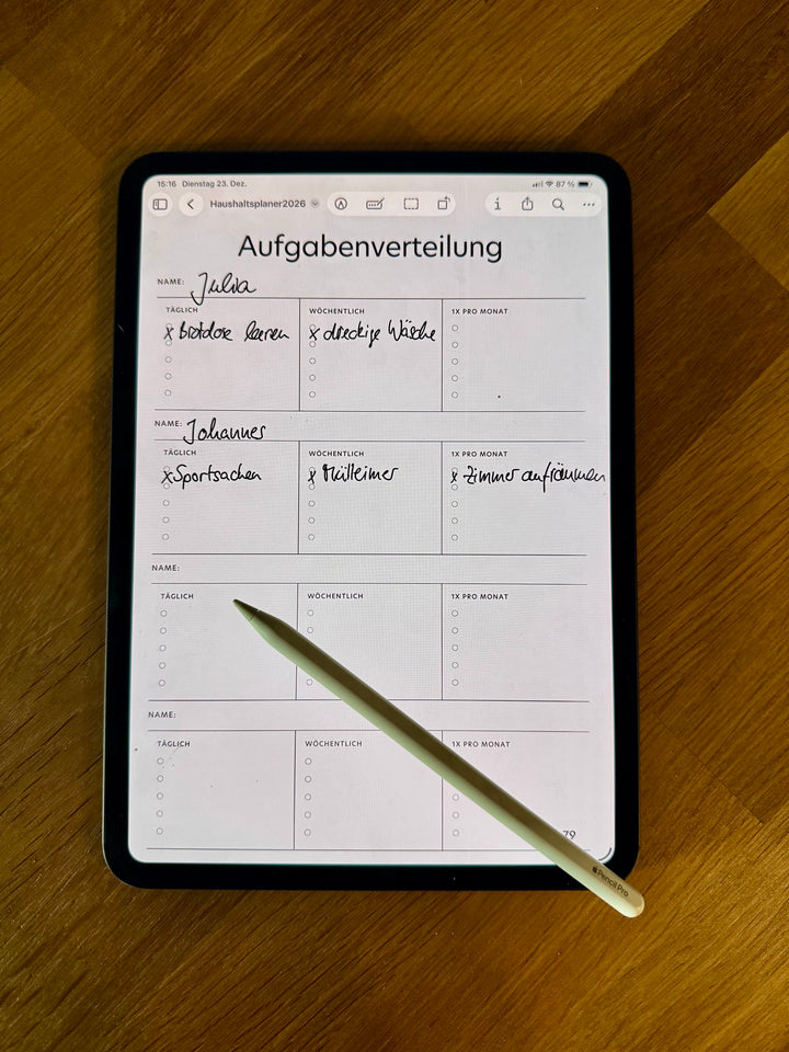 Haushaltsplaner 2026 - Download!