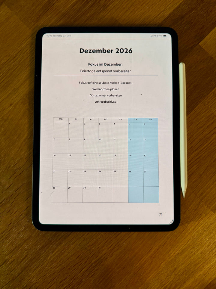 Haushaltsplaner 2026 - Download!