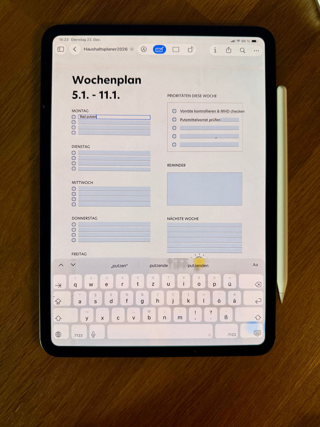 Haushaltsplaner 2026 - Download!